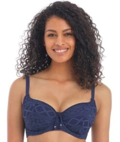 Wacoal Freya Swim Sundance Underwired Sweetheart Bikini Top - Denim