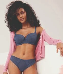 Wacoal Freya Viva Underwired Side Support Bra - Vintage Denim -BRASTOGO Sales freya viva brazilian brief vintage denim 682e5e55 0df6 4099 8074 f124f7333946