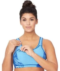 Glamorise Elite Adjustable Wirefree Sports Bra - Blue -BRASTOGO Sales glamorise 1167 elite adjustable non underwire sports bra 3