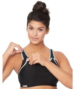 Glamorise Elite Adjustable Wirefree Sports Bra - Black -BRASTOGO Sales glamorise 1167 elite adjustable non underwire sports bra 8