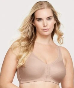 Glamorise MagicLift Front-Closure Posture Back Wirefree Bra - Cafe 14 Glamorise MagicLift Front-Closure Posture Back Wirefree Bra - Cafe -BRASTOGO Sales glamorise 1265 magic lift with posture support non underwired cafe 5