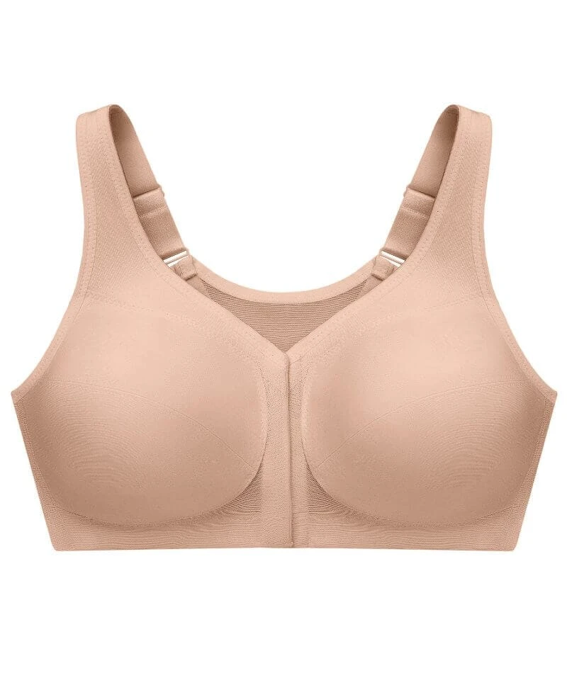 Glamorise MagicLift Front-Closure Posture Back Wirefree Bra - Cafe 9 Glamorise MagicLift Front-Closure Posture Back Wirefree Bra - Cafe - Image 7