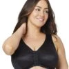 Glamorise Front Closure Wirefree Leisure Bra - Black -BRASTOGO Sales glamorise 1803 front closure non underwired leisure bra 4