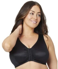 Glamorise Front Closure Wirefree Leisure Bra - Black