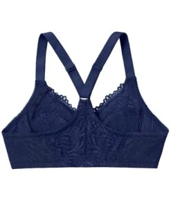 Glamorise Front-Closure T-Back WonderWire Bra - Blue -BRASTOGO Sales glamorise front close t back wonderwire bra blue 08