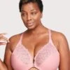 Glamorise Front-Closure T-Back WonderWire Bra - Blush -BRASTOGO Sales glamorise front close t back wonderwire bra blush 6