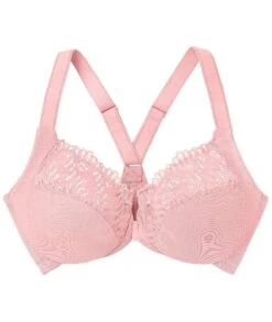 Glamorise Front-Closure T-Back WonderWire Bra - Blush -BRASTOGO Sales glamorise front close t back wonderwire bra blush 7