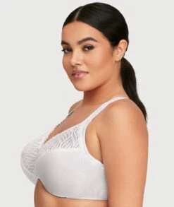 Glamorise Front-Closure T-Back WonderWire Bra - White -BRASTOGO Sales glamorise front close t back wonderwire bra white 4