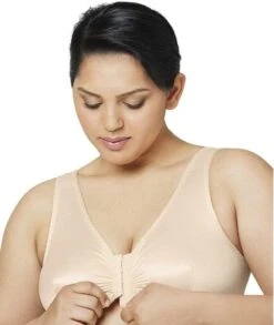 Glamorise Front Closure Wirefree Leisure Bra - Blush