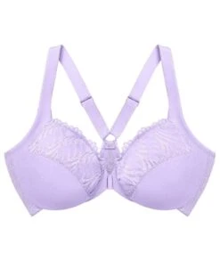 Glamorise Front-Closure T-Back WonderWire Bra - Soft Lilac -BRASTOGO Sales glamorise front closure t back wonderwire bra soft lilac 06