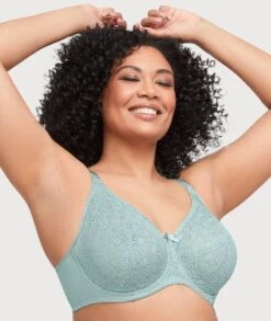 Glamorise Lace Comfort WonderWire Bra - Jade -BRASTOGO Sales glamorise lace comfort wonderwire bra jade 3