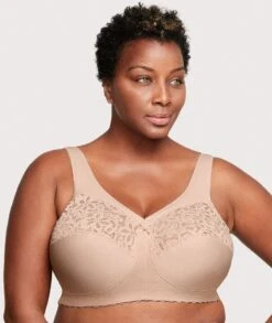 Glamorise MagicLift Cotton Wirefree Support Bra - Cafe