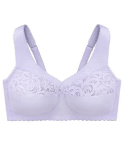 Glamorise MagicLift Cotton Wirefree Support Bra - Lilac -BRASTOGO Sales glamorise magiclift cotton support bra lilac 02