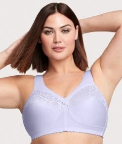 Glamorise MagicLift Cotton Wirefree Support Bra - Lilac -BRASTOGO Sales glamorise magiclift cotton support bra lilac 5
