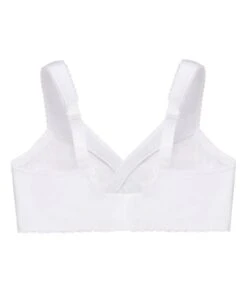 Glamorise MagicLift Cotton Wirefree Support Bra - White -BRASTOGO Sales glamorise magiclift cotton support bra white 6