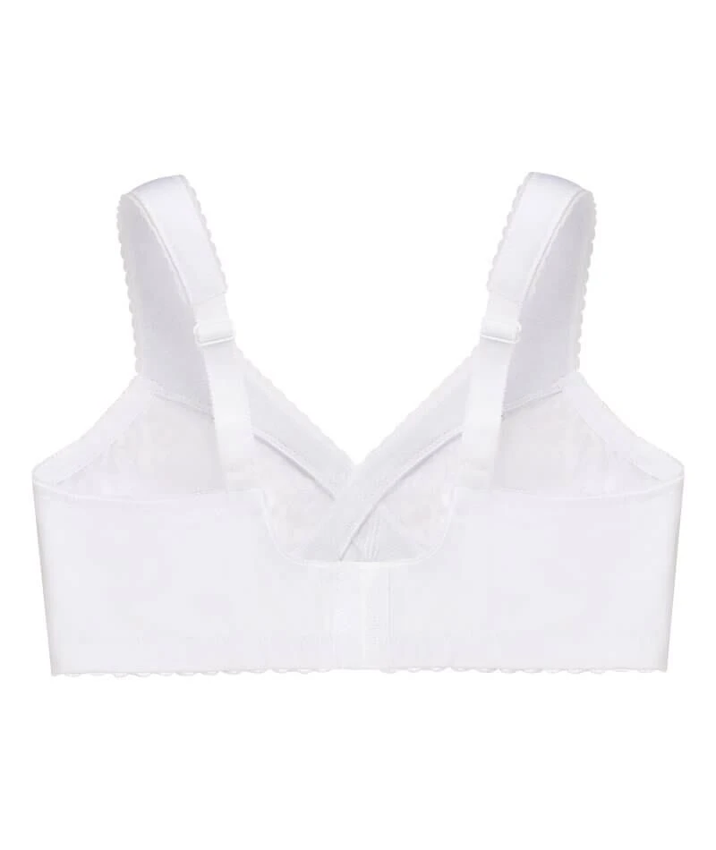 Glamorise MagicLift Cotton Wirefree Support Bra - White 8 Glamorise MagicLift Cotton Wirefree Support Bra - White - Image 6