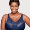 Glamorise MagicLift Minimizer Wirefree Bra - Blue