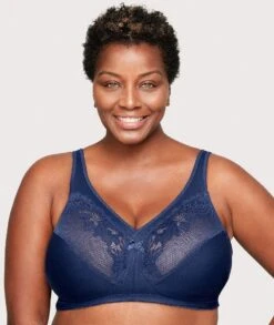 Glamorise MagicLift Minimizer Wirefree Bra - Blue