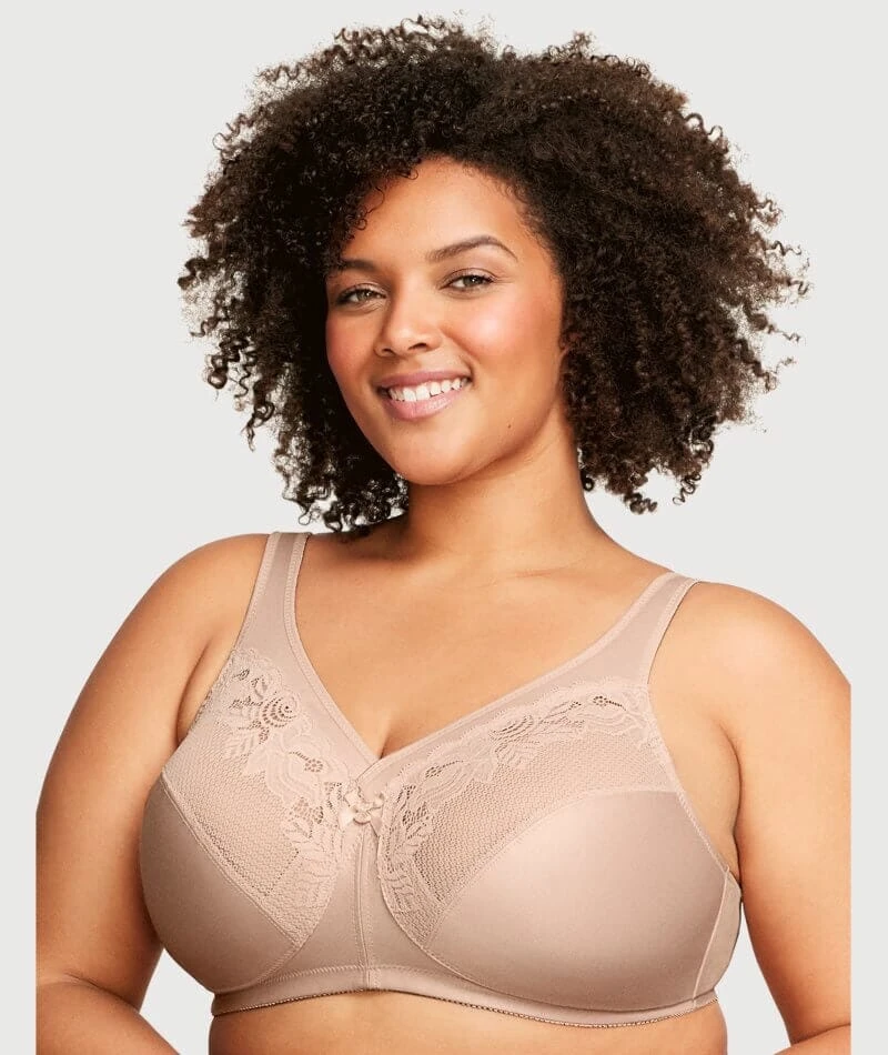 Glamorise MagicLift Minimizer Wirefree Bra - Cafe 3 Glamorise MagicLift Minimizer Wirefree Bra - Cafe
