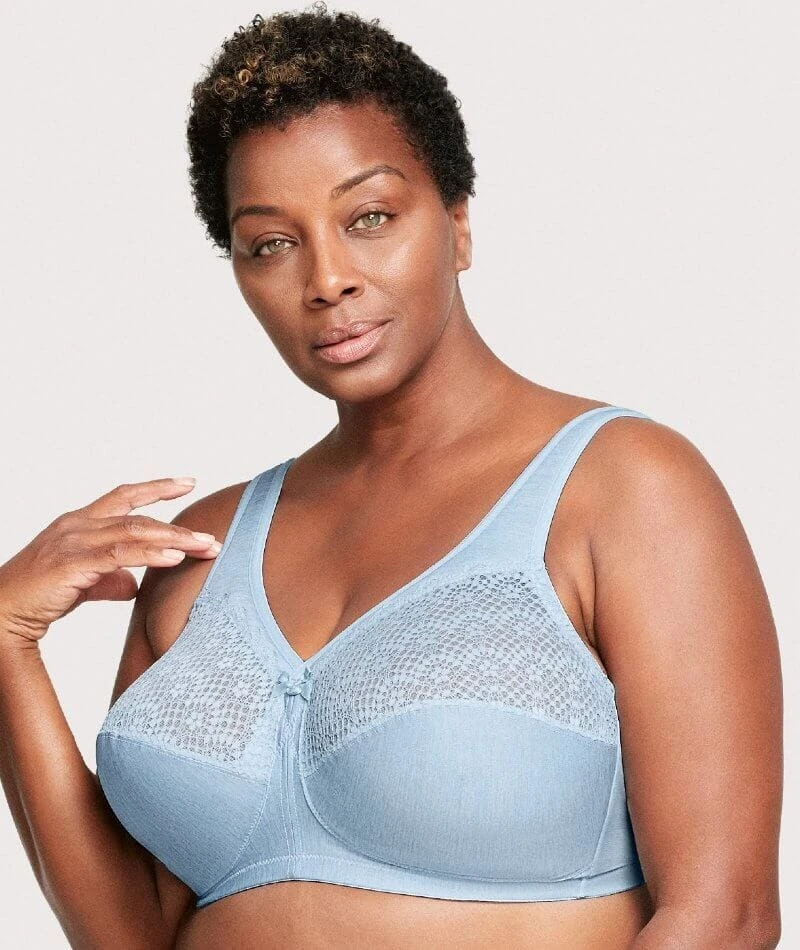 Glamorise MagicLift Moisture Wirefree Control Bra - Light Blue 5 Glamorise MagicLift Moisture Wirefree Control Bra - Light Blue - Image 3