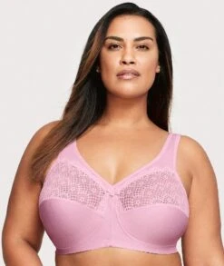 Glamorise MagicLift Moisture Control Wirefree Bra - Pink Heather 11 Glamorise MagicLift Moisture Control Wirefree Bra - Pink Heather -BRASTOGO Sales glamorise magiclift moisture control bra pink heather 01