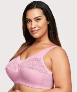 Glamorise MagicLift Moisture Control Wirefree Bra - Pink Heather 13 Glamorise MagicLift Moisture Control Wirefree Bra - Pink Heather -BRASTOGO Sales glamorise magiclift moisture control bra pink heather 03