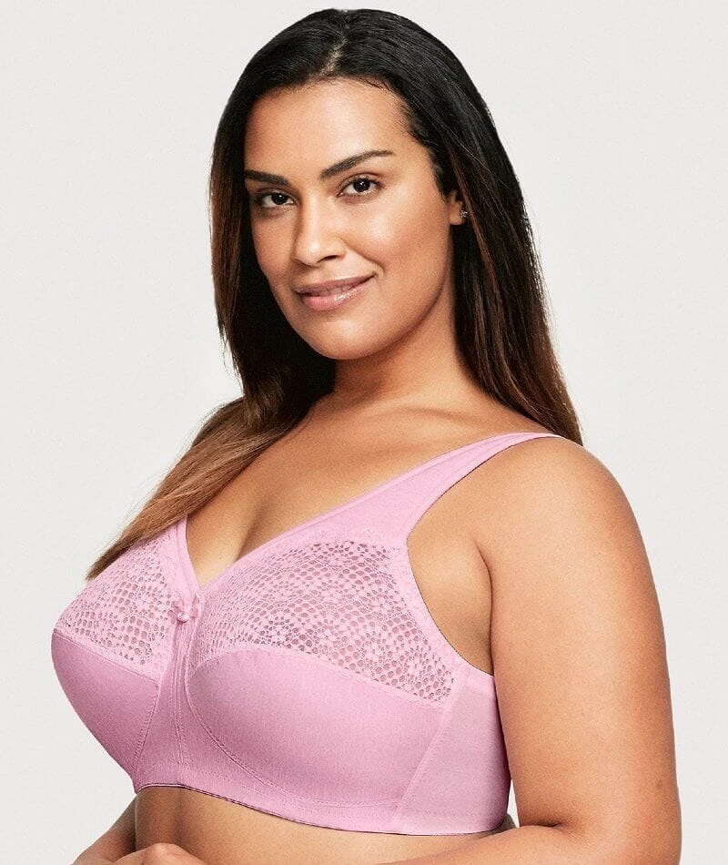 Glamorise MagicLift Moisture Control Wirefree Bra - Pink Heather 7 Glamorise MagicLift Moisture Control Wirefree Bra - Pink Heather - Image 5