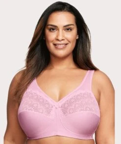Glamorise MagicLift Moisture Control Wirefree Bra - Pink Heather