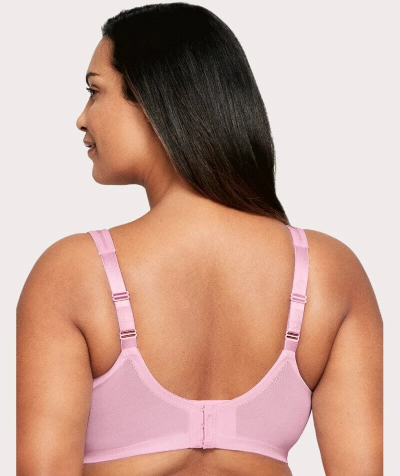 Glamorise MagicLift Moisture Control Wirefree Bra - Pink Heather 4 Glamorise MagicLift Moisture Control Wirefree Bra - Pink Heather - Image 2