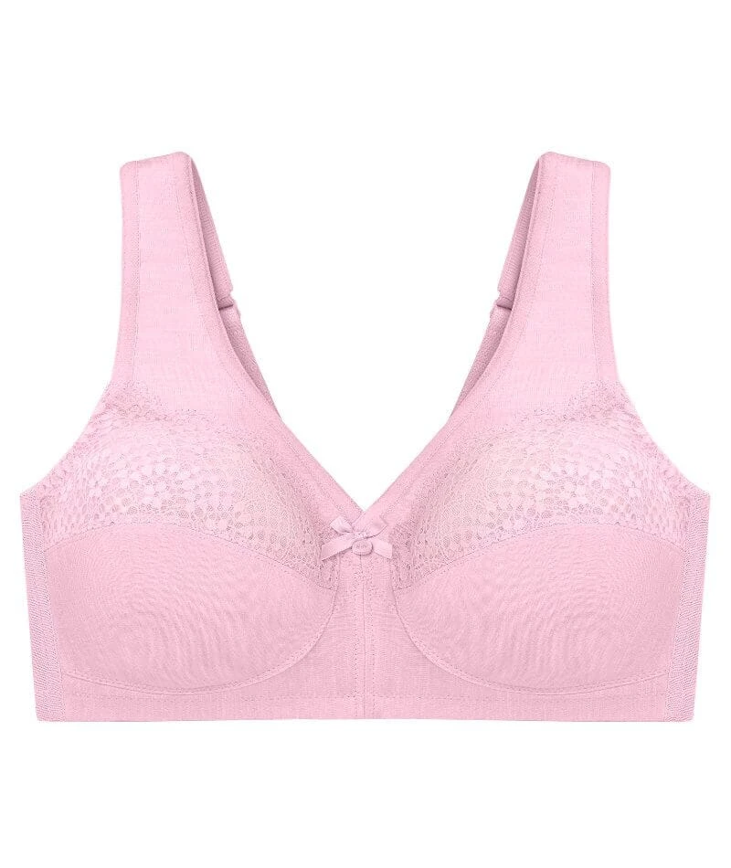 Glamorise MagicLift Moisture Control Wirefree Bra - Pink Heather 8 Glamorise MagicLift Moisture Control Wirefree Bra - Pink Heather - Image 6
