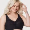 Glamorise MagicLift Natural Shape Front-Closure Wirefree Bra - Black 1 Glamorise MagicLift Natural Shape Front-Closure Wirefree Bra - Black -BRASTOGO Sales glamorise magiclift natural shape front closure bra black 1