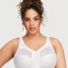 Glamorise MagicLift Natural Shape Front-Closure Wirefree Bra - White 2 Glamorise MagicLift Natural Shape Front-Closure Wirefree Bra - White -BRASTOGO Sales glamorise magiclift natural shape front closure bra white 1
