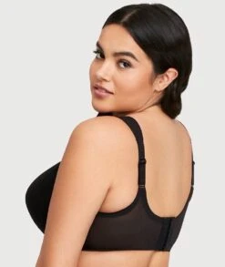 Glamorise MagicLift Seamless Wirefree Support T-Shirt Bra - Black -BRASTOGO Sales glamorise magiclift seamless support t shirt bra black 2