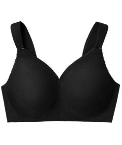Glamorise MagicLift Seamless Wirefree Support T-Shirt Bra - Black -BRASTOGO Sales glamorise magiclift seamless support t shirt bra black 6