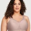 Glamorise MagicLift Seamless Wirefree Support T-Shirt Bra - Taupe -BRASTOGO Sales glamorise magiclift seamless support t shirt bra taupe 5