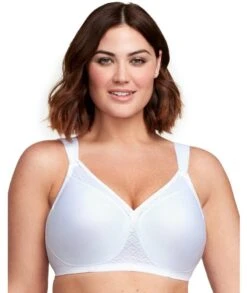 Glamorise MagicLift Seamless Wirefree Support T-Shirt Bra - White