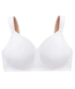 Glamorise MagicLift Seamless Wirefree Support T-Shirt Bra - White -BRASTOGO Sales glamorise magiclift seamless support t shirt bra white 8