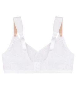 Glamorise MagicLift Seamless Wirefree Support T-Shirt Bra - White -BRASTOGO Sales glamorise magiclift seamless support t shirt bra white 9