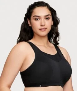 Glamorise No-Bounce Camisole Elite Wirefree Sports Bra - Black -BRASTOGO Sales glamorise no bounce camisole elite sports bra black 3