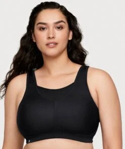 Glamorise No-Bounce Camisole Elite Wirefree Sports Bra - Black
