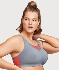 Glamorise No-Bounce Camisole Elite Wirefree Sports Bra - Gray/Coral 13 Glamorise No-Bounce Camisole Elite Wirefree Sports Bra - Gray/Coral -BRASTOGO Sales glamorise no bounce camisole elite sports bra gray coral 3