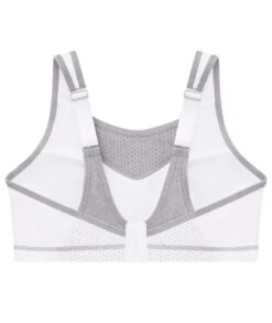 Glamorise No-Bounce Camisole Elite Wirefree Sports Bra - White/Gray -BRASTOGO Sales glamorise no bounce camisole elite sports bra white gray 04