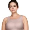 Glamorise No-Bounce Camisole Elite Wirefree Sports Bra - Rose Tan -BRASTOGO Sales glamorise no bounce camisole elite wire free sports bra rose tan 1