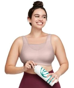 Glamorise No-Bounce Camisole Elite Wirefree Sports Bra - Rose Tan -BRASTOGO Sales glamorise no bounce camisole elite wire free sports bra rose tan 3