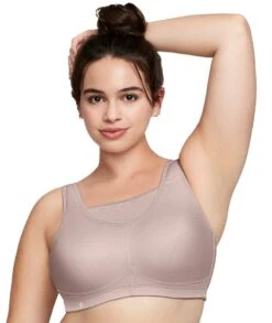 Glamorise No-Bounce Camisole Elite Wirefree Sports Bra - Rose Tan -BRASTOGO Sales glamorise no bounce camisole elite wire free sports bra rose tan 6