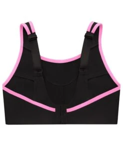 Glamorise No-Bounce Camisole Wirefree Sports Bra - Black/Pink -BRASTOGO Sales glamorise no bounce camisole sports bra black pink 05
