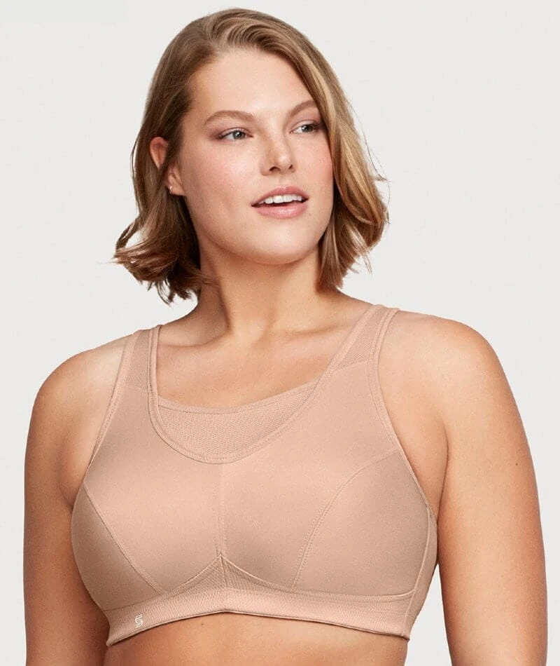 Glamorise No-Bounce Camisole Wirefree Sports Bra - Cafe 5 Glamorise No-Bounce Camisole Wirefree Sports Bra - Cafe - Image 3