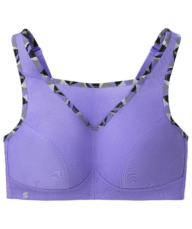 Glamorise No-Bounce Camisole Wirefree Sports Bra - Purple 8 Glamorise No-Bounce Camisole Wirefree Sports Bra - Purple - Image 6