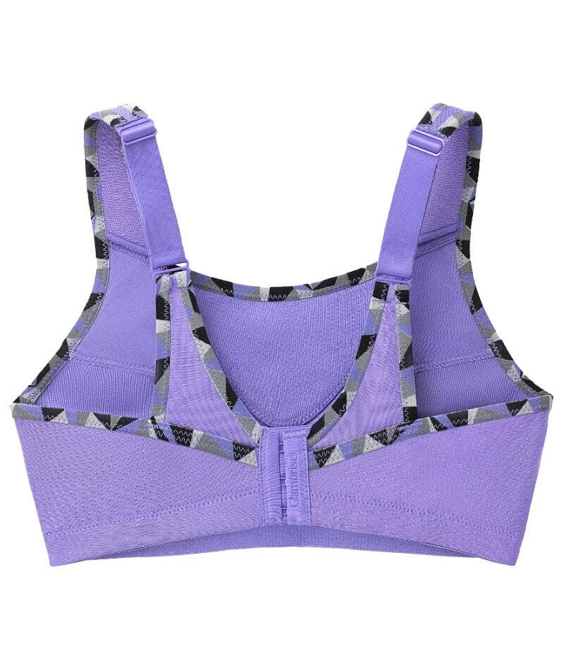 Glamorise No-Bounce Camisole Wirefree Sports Bra - Purple 9 Glamorise No-Bounce Camisole Wirefree Sports Bra - Purple - Image 7
