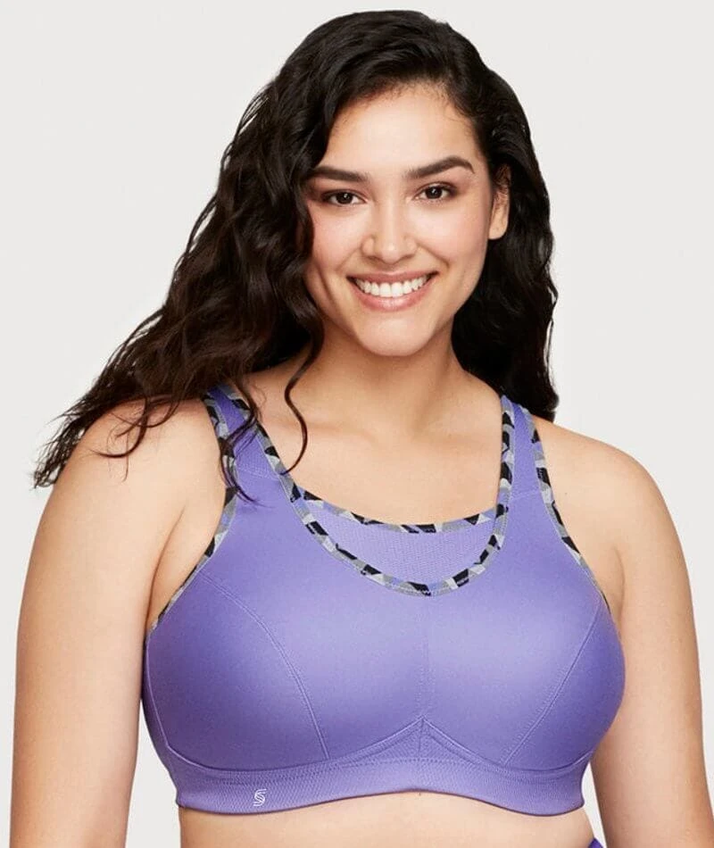 Glamorise No-Bounce Camisole Wirefree Sports Bra - Purple 3 Glamorise No-Bounce Camisole Wirefree Sports Bra - Purple